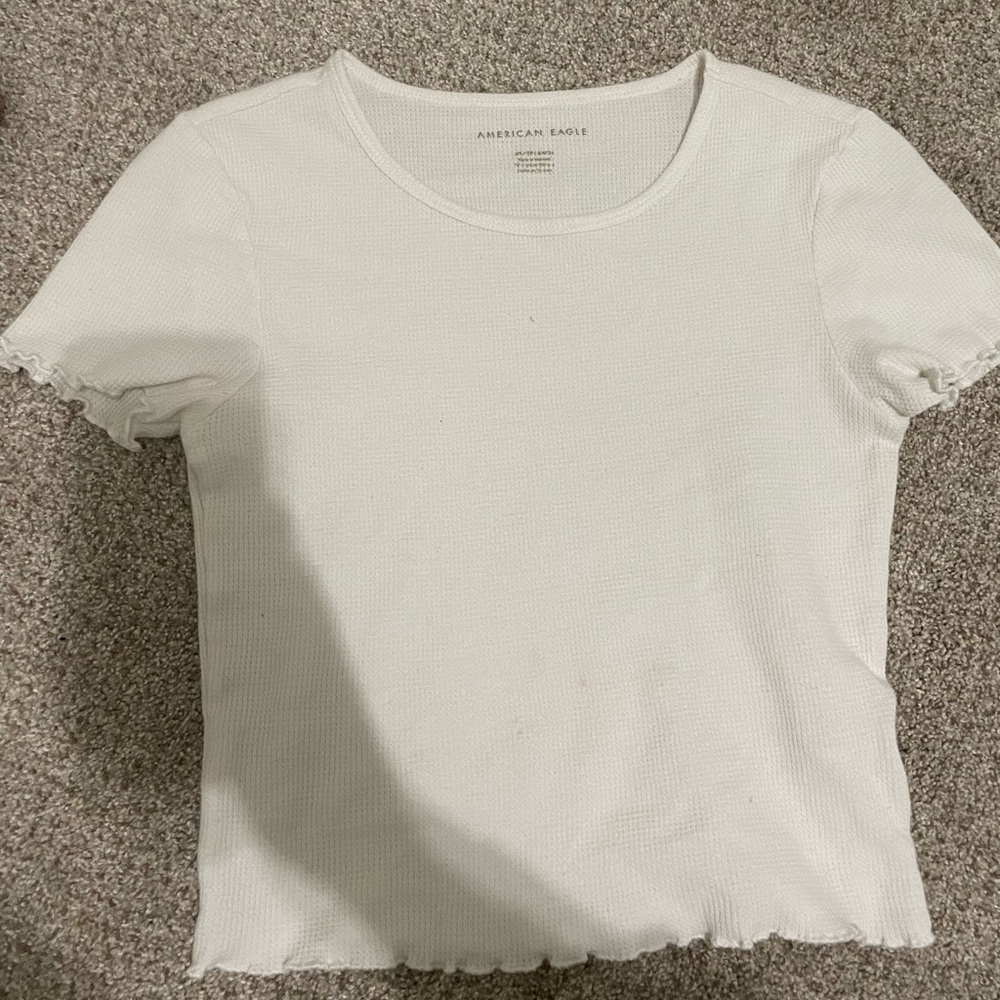 American Eagle Outfitters White Short Sleeve Top